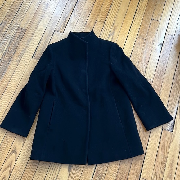 Wool Angora Blend Peacoat in Black - Picture 1 of 4